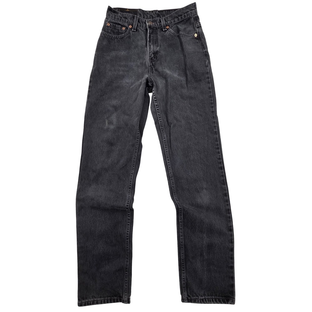Vintage 90s Levis 512 Slim Fit‎ Straight Leg Jeans Black USA Womens 6 (28x32)